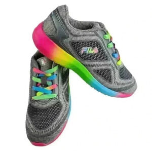 Fila Kids Kameo 3 Shoes Size 4 Gray Multi Color At